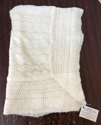 Baby cream-coloured blanket - Belonged to Barb Cranswick (Tallentire)  It is from around 1951 (from the year she was born)