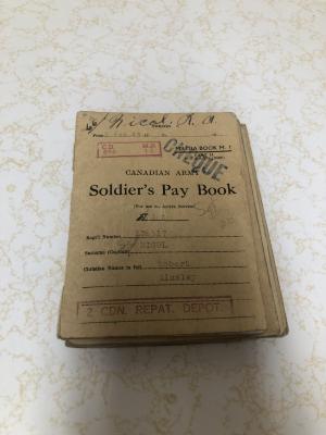 R.A. Nicol's Soldier's Pay Books