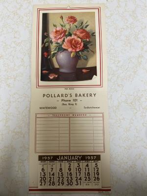 Pollard's Bakery 1957 Calender