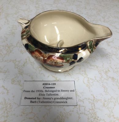 Creamer - From the 1930s. Belonged to Jimmy and Elsie Tallentire.