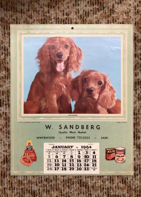 W. Sandberg Quality Meat Market Calendar