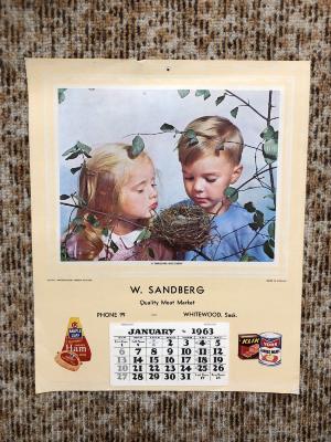 W. Sandberg Quality Meat Market Calendar