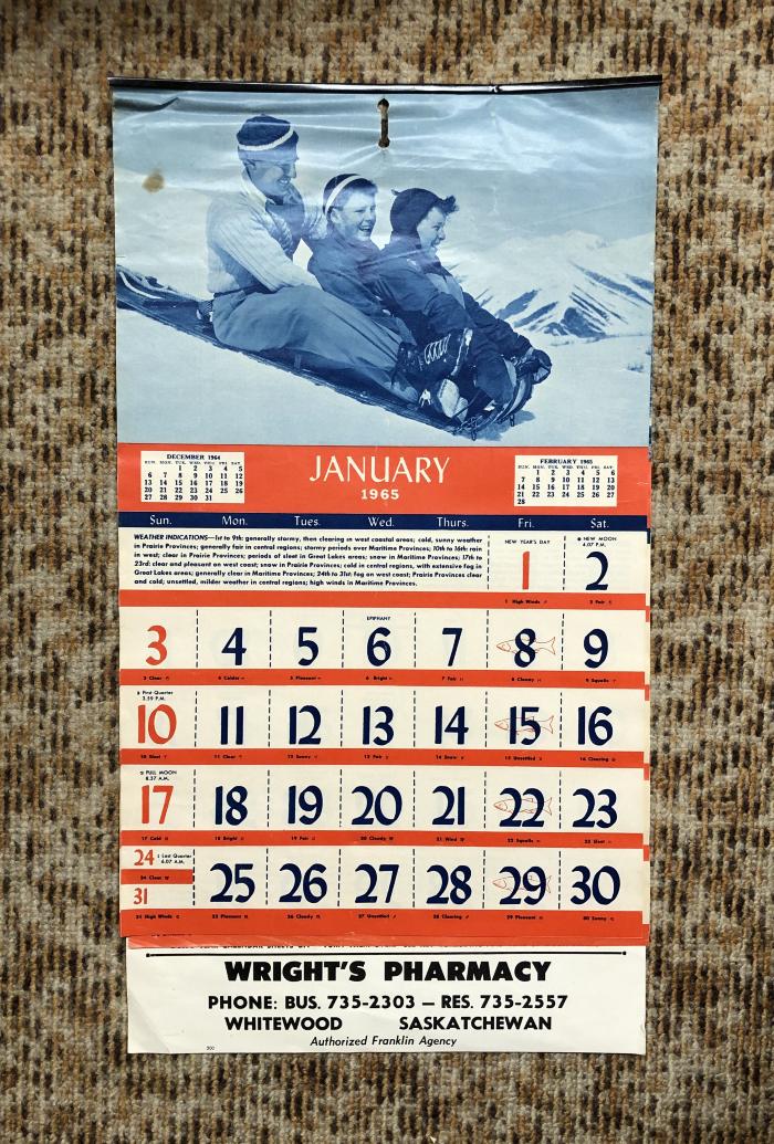 Wright's Pharmacy Calendar