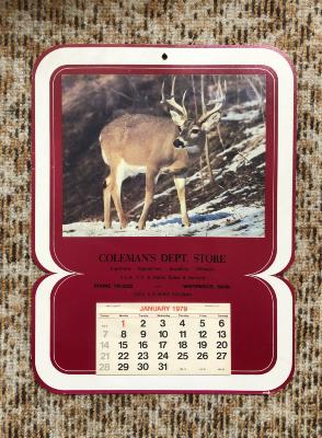 Coleman's Dept. Store Calendar