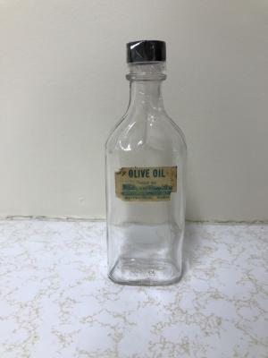 Glass Bottle - Olive Oil from the Whitewood Drug Store