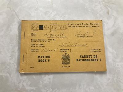 Ration Book of H. C. Hamill