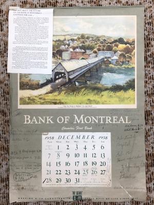 Bank of  Montreal Calendar