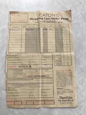 Eaton's Order Form