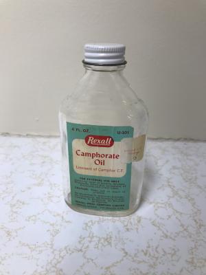 Glass Bottle - Rexall Camphorate Oil