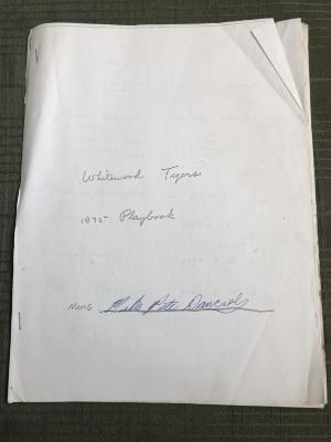 Whitewood Tigers 1975 Football Playbook