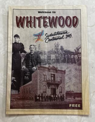 Saskatchewan Centennial "Welcome to Whitewood" pamphlet.