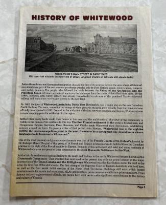 History of Whitewood Paper Booklet