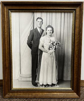 Wedding picture of Bert and Doris Page