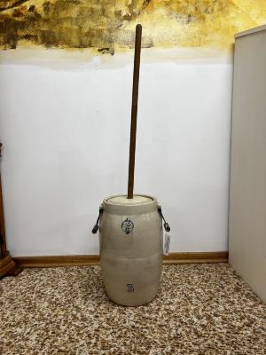 Porcelain Butter Churn with Plunger