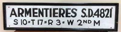 Armentieres S.D. 4821 Sign