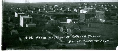 Metropolitan Methodist Church, Swift Current, Birds-Eye View (c.1912);Photograph