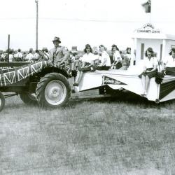 I. Hansen and K. Lewis in a Frontier Days Parade