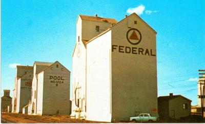 Swift Current Grain Elevators Postcard