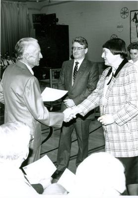 Lieutenant Governor of Saskatchewan Sylvia Fedoruk and Honoured Citizen Vern Smelt