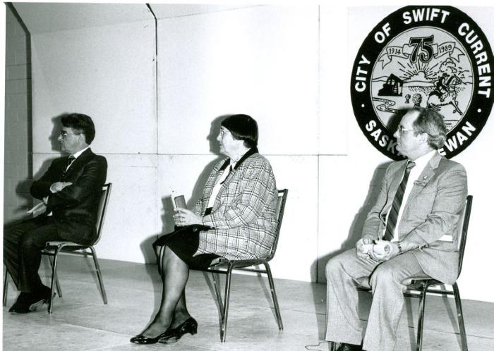 Len Stein, Lieutenant Governor of Saskatchewan Sylvia Fedoruk, Stan Horner