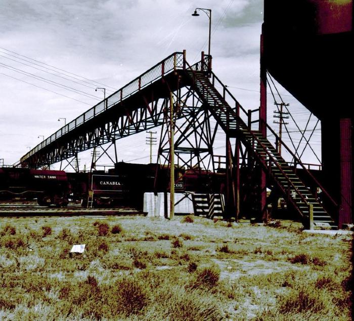 Walking Bridge over Railway Tracks