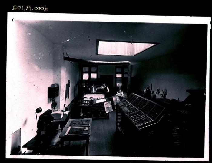 Swift Current Sun Printing Room (c.1908)