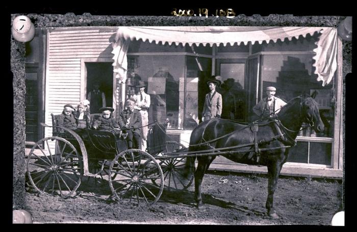 Carriage Parked at Store