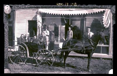 Carriage Parked at Store