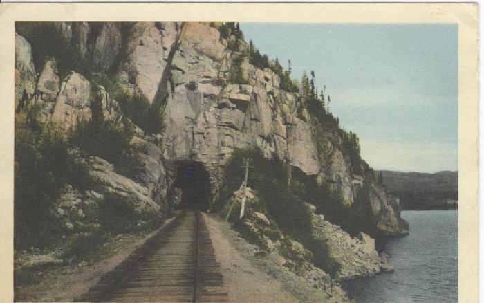 Jack Fish Tunnel Looking East, North Shore, Lake Superior Postcard