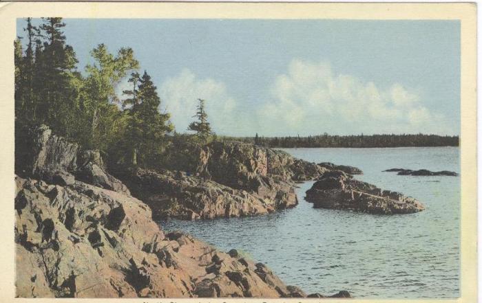 North Shore Mountain Lake, Lake Superior, Ontario Postcard