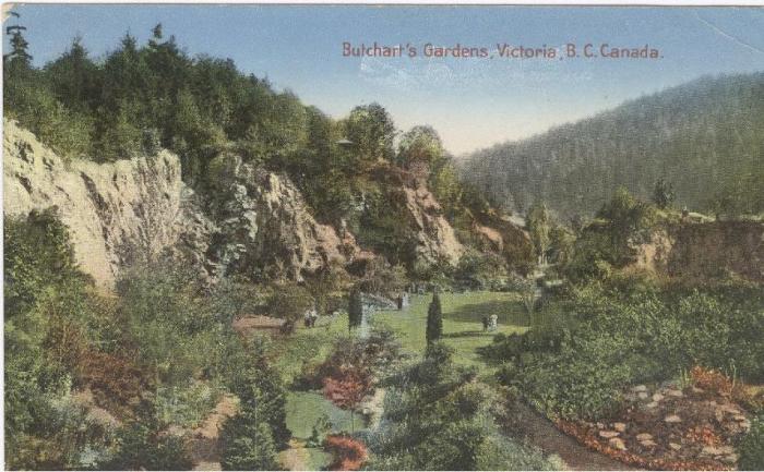 Butchart's Gardens, Victoria, British Columbia Postcard