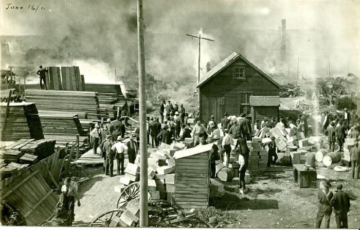 Great West Northern Supply Company Fire Postcard (1911-06-16)