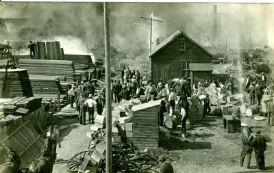 Great West Northern Supply Company Fire Postcard (1911-06-16)