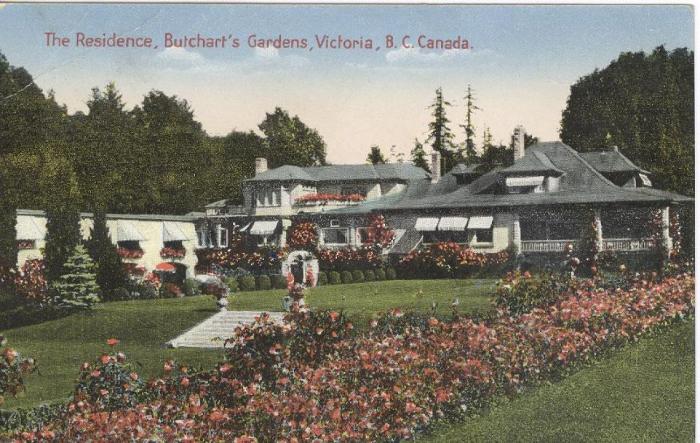 Residence at  Butchart's Gardens, Victoria, British Columbia Postcard