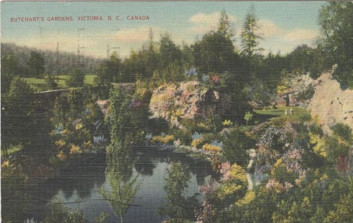 Butchart's Gardens, Victoria, British Columbia Postcard