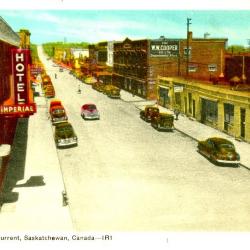 Looking North on Central Avenue Postcard (1956)