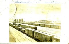 Railroad Tracks and Railway Street Postcard (c.1918)