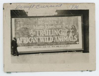 Trailing African Wild Animals Movie Billboard (1926)