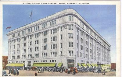 Hudson's Bay Company Store, Winnipeg Postcard