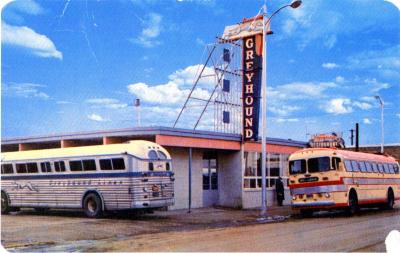 Greyhound Bus Depot Photocopy (c.1958)