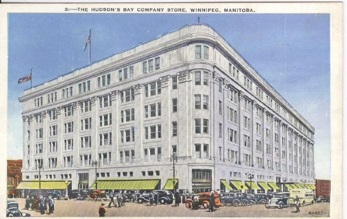 Hudson's Bay Company Store, Winnipeg Postcard