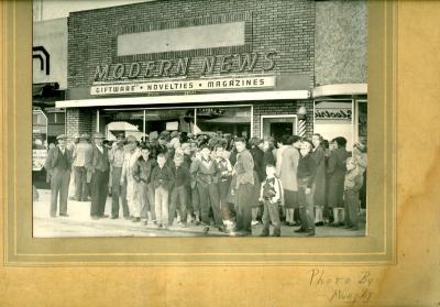 Modern News Opening, Swift Current (1952);Modern News Opening, Swift Current (1952);Opening of Modern News (1952);Photograph Opening Of Modern News, 1952