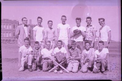 Elmwood Boys Softball Champions, Swift Current (1960);Negative