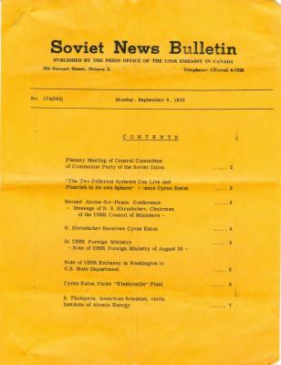 Soviet News Bulletin Soviet News Bulletin