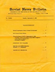 Soviet News Bulletin Soviet News Bulletin