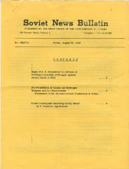 Soviet News Bulletin Soviet News Bulletin