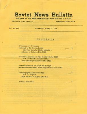 Soviet News Bulletin Soviet News Bulletin