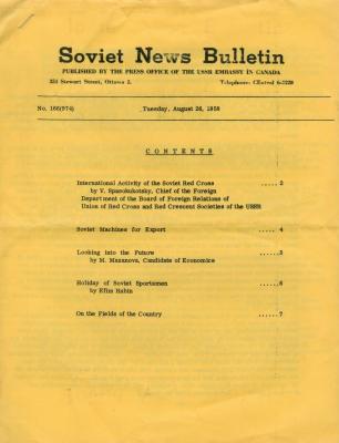 Soviet News Bulletin Soviet News Bulletin