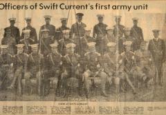 Officers of Swift Current's First Army Unit Newspaper Clipping (1914)