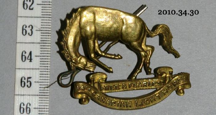 14th Canadian Hussars Badge